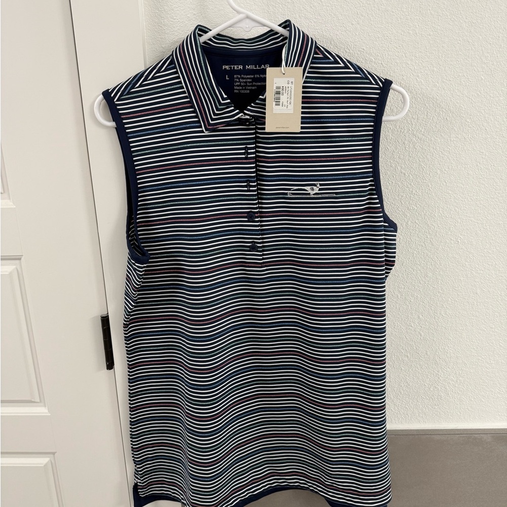 Peter Millar Navy Striped Men's Shirt